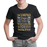 Burç - Scorpio Amazing  Siyah Çocuk Tshirt